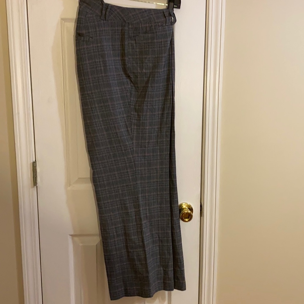 (P2) Black and White with Red Pinstripe Wide Leg Trousers